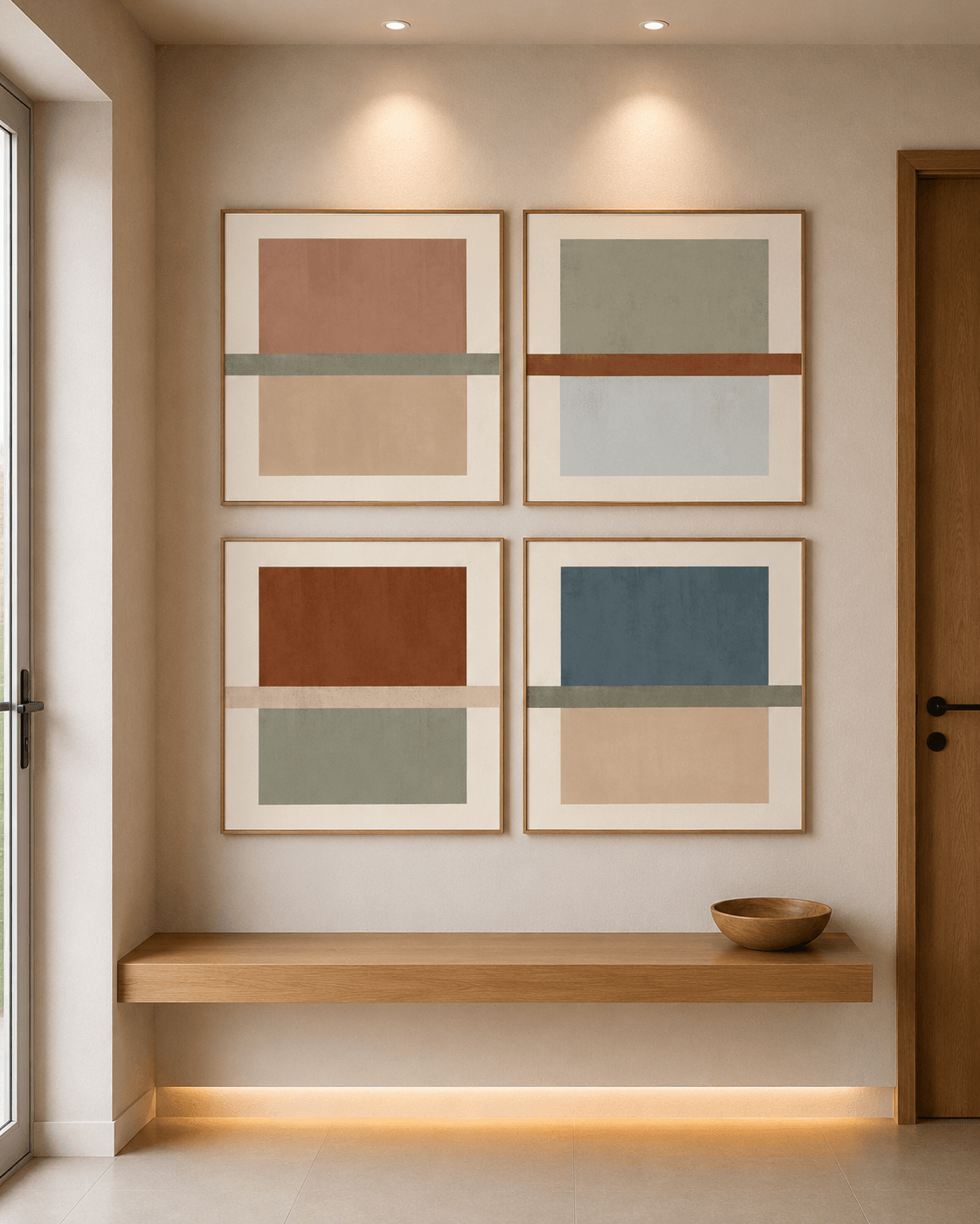 KIT 4 QUADROS DECORATIVOS - H DA HELO
